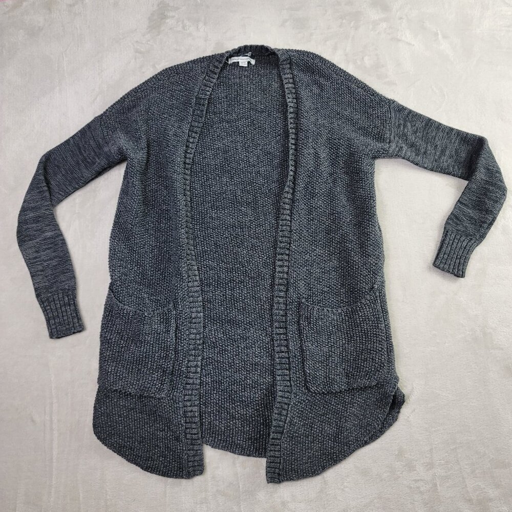 American Eagle Dark Gray Marled Longsleeve Women's Knit Cardigan | Size XS